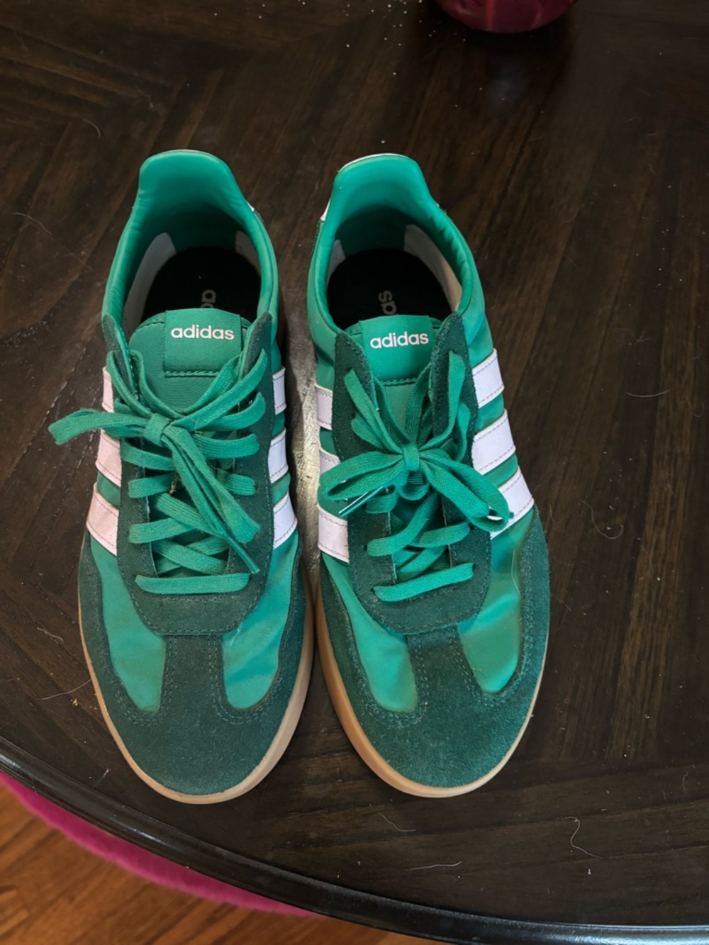 adidas Barreda Decode green Athletic Sneakers with White Stripes